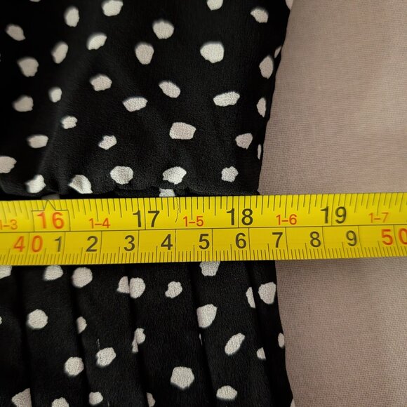 Ann Taylor Polka Dot Spotted Pleated Dress Size 14 - Picture 10 of 11